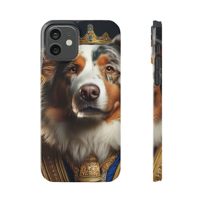 Australian Shepherd Renaissance Dog Portrait Slim Phone Case