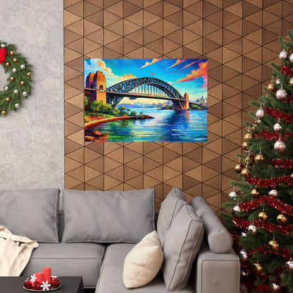 Sydney Harbour Bridge  Australia Painting Print | Wall Art | Wall Print