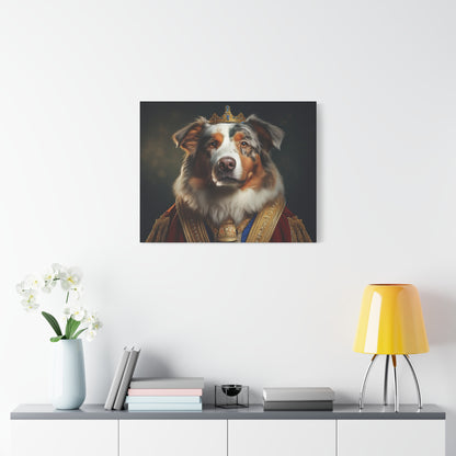 Australian Shepherd Pet Portrait Renaissance - Canvas, wall art, wall print, dog art, dog print