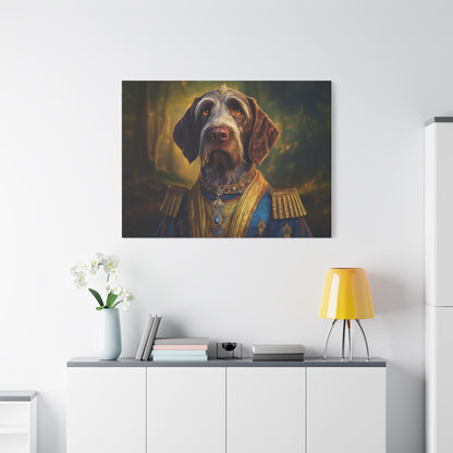 German Wirehaired Pointer Dog Pet Portrait Renaissance - Canvas, wall art, wall print, dog portrait, dog art