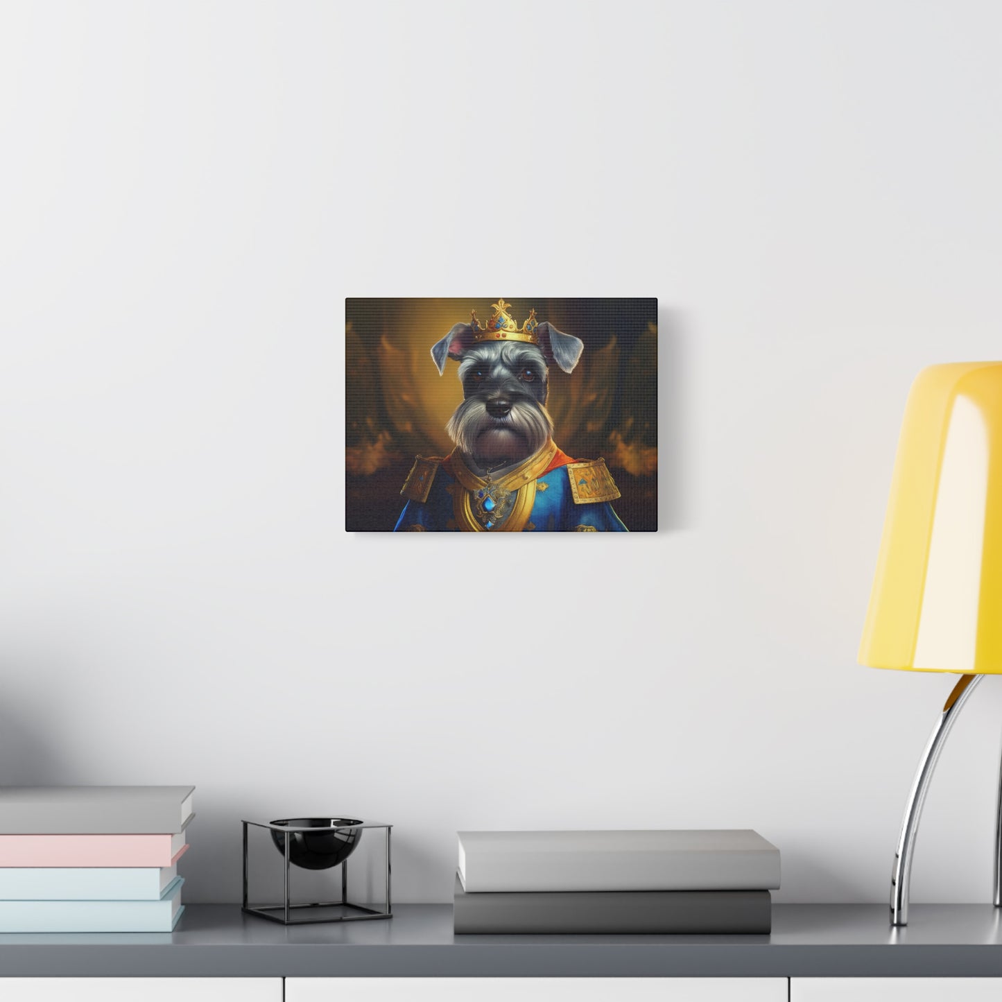 Miniature Schnauzer Renaissance Pet Portrait on Canvas | wall art | wall print | dog art
