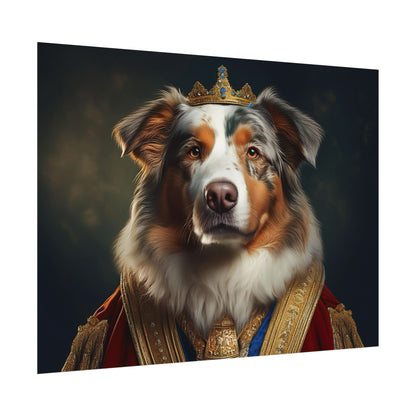 Australian Shepherd Dog Renaissance Pet Portrait Print | Wall Art | Wall Print