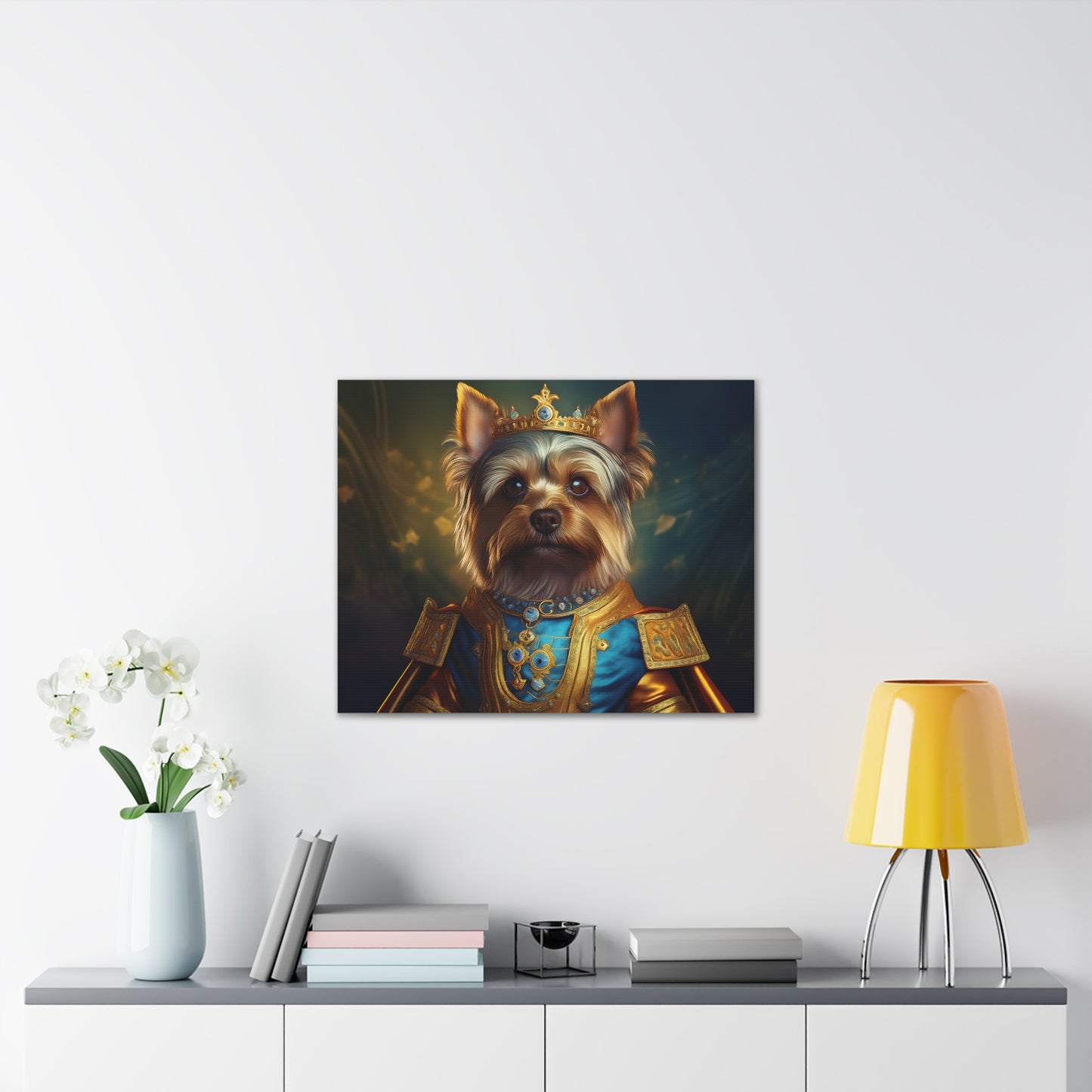 Yorkshire Terrier Renaissance Pet Portrait on Canvas | Wall Art | Wall Print | Dog Art