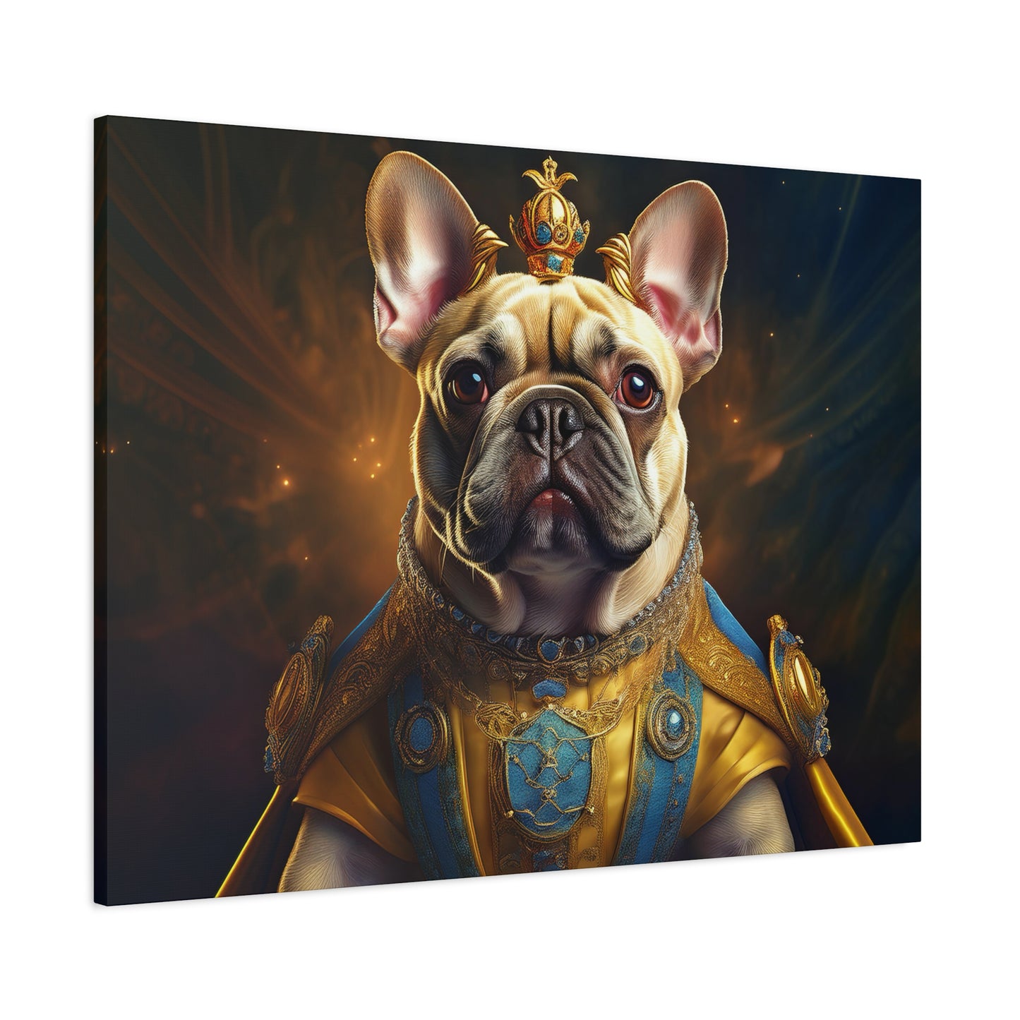French Bulldog Renaissance Pet Portrait on Canvas | Wall Print | Wall Art | Dog Art