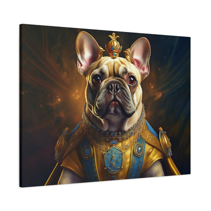 French Bulldog Renaissance Pet Portrait on Canvas | Wall Print | Wall Art | Dog Art
