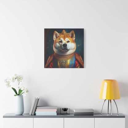 Shiba Renaissance Pet Portrait on Canvas, wall art, wall print, dog portrait, dog art