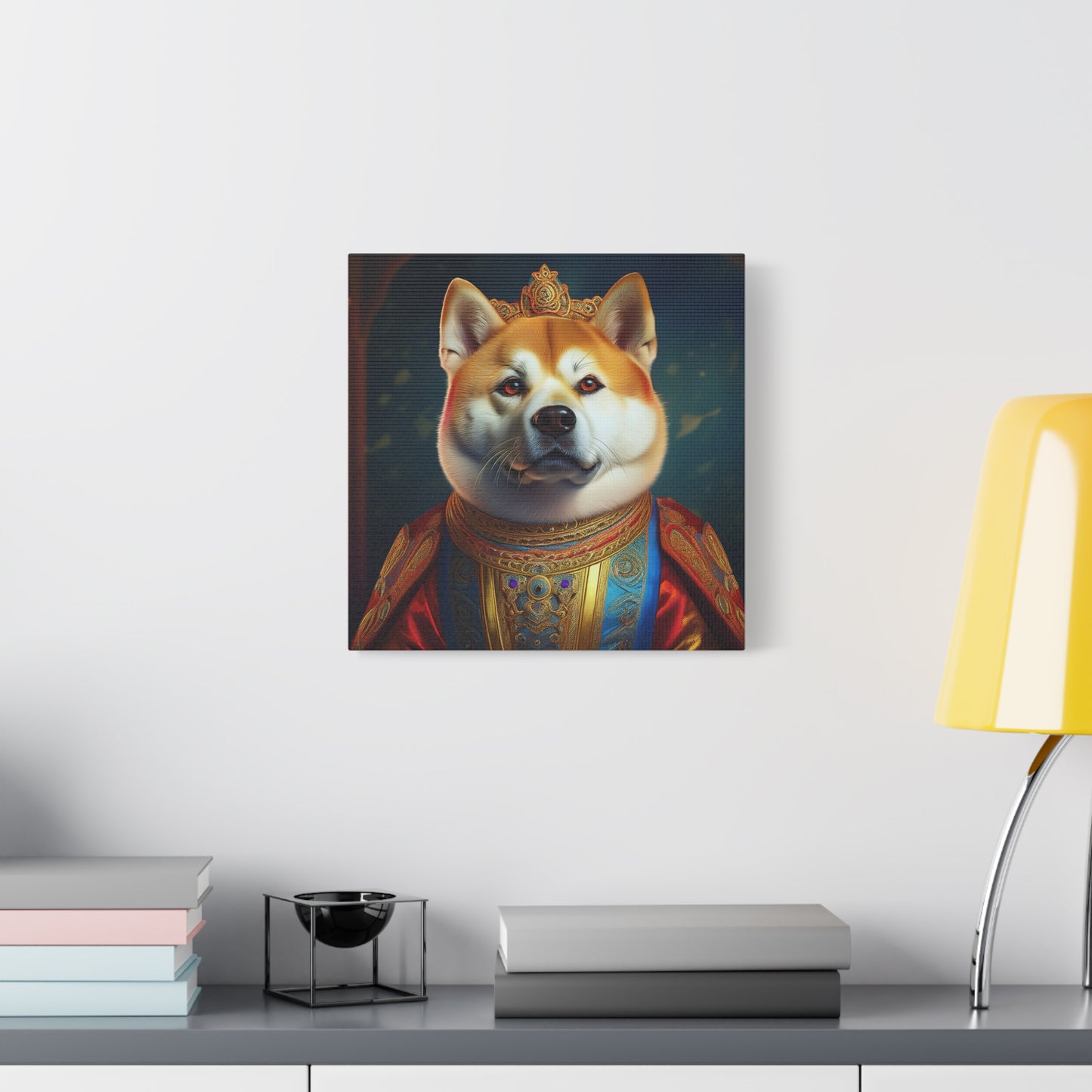 Shiba Renaissance Pet Portrait on Canvas, wall art, wall print, dog portrait, dog art