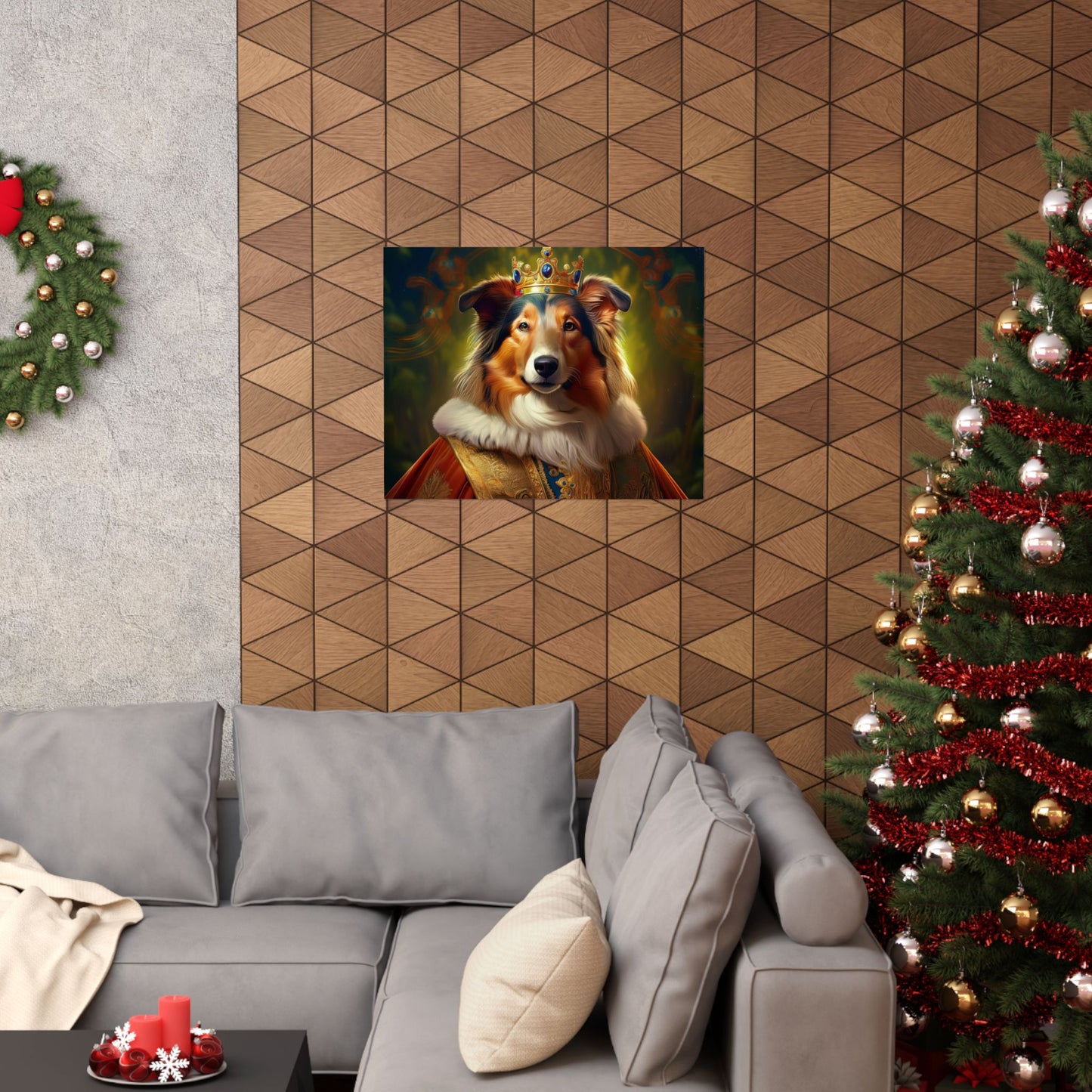 Collie Dog Renaissance Pet Portrait Print | Wall Art | Wall Print | Dog Art
