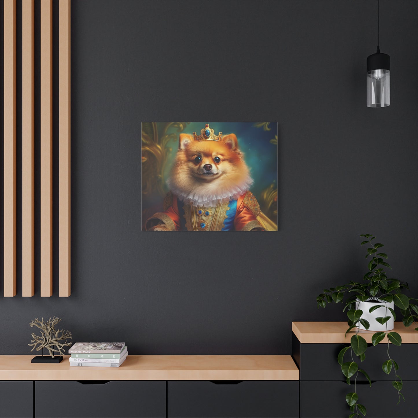 Pomeranian  Renaissance  Pet Portrait - Canvas - dog art, dog portait, wall art, wall print