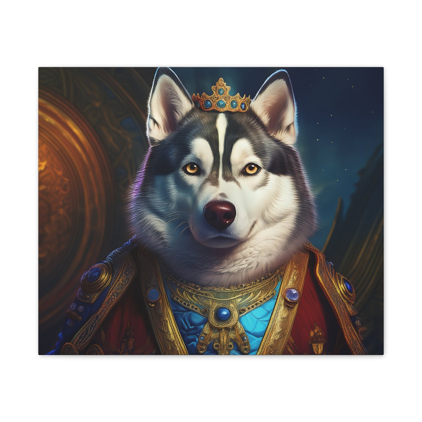 Siberian Husky Renaissance Pet Portrait on Canvas, wall art, wall print, dog portrait, dog art