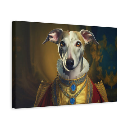 Whippet Renaissance Pet Portrait  Print - Canvas, wall art, wall print, dog portrait, dog art