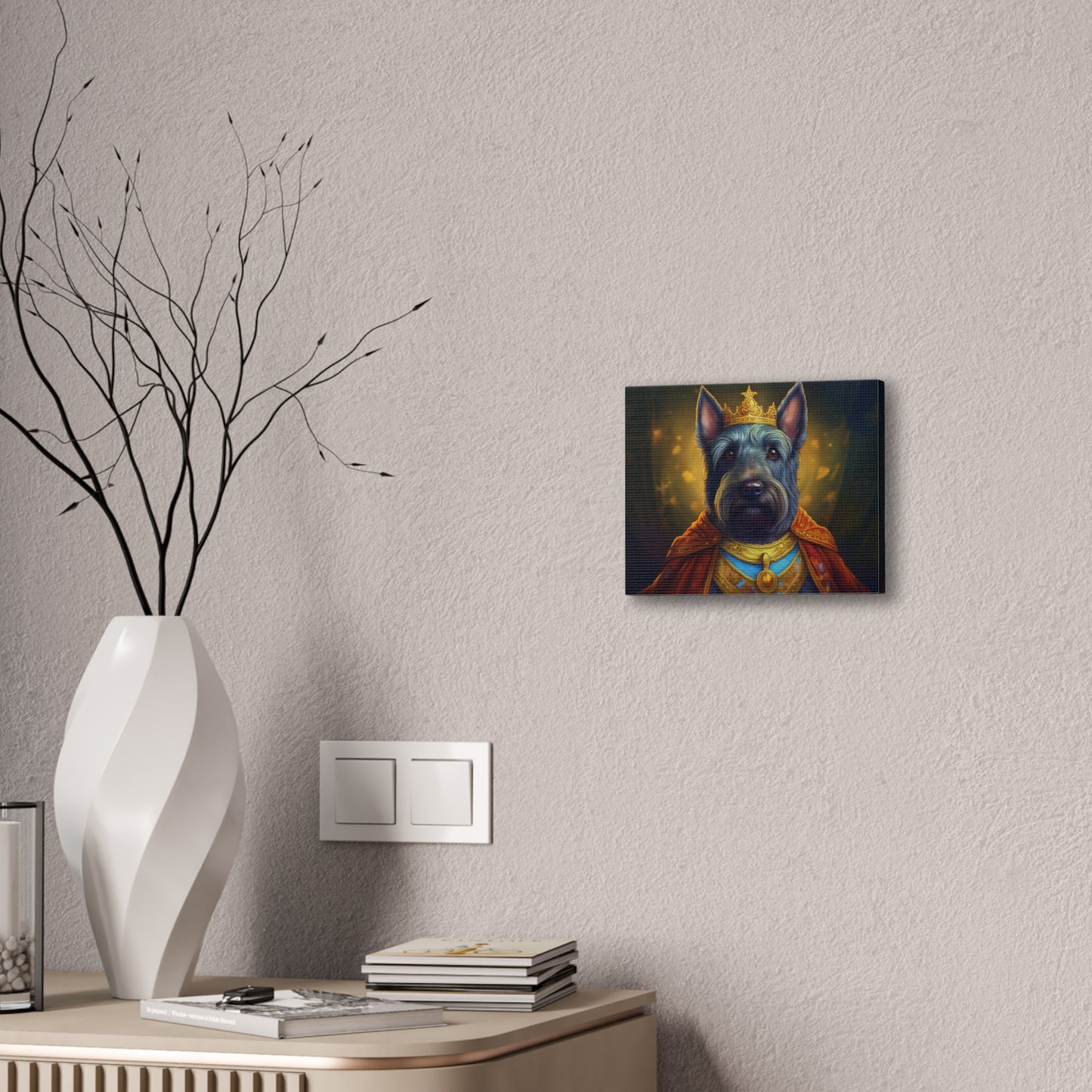 Scottish Terrier Renaissance Pet Portrait on Canvas | Wall art, wall print, dog portrait, dog art