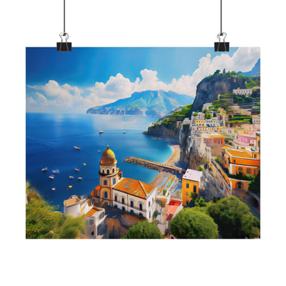 Amalfi Coast Italy Coastal Print | Style 3 | Wall Art | Wall Print
