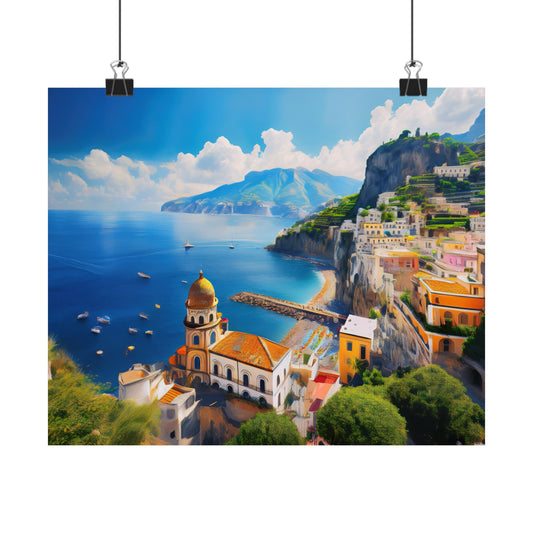 Amalfi Coast Italy Coastal Print | Style 3 | Wall Art | Wall Print