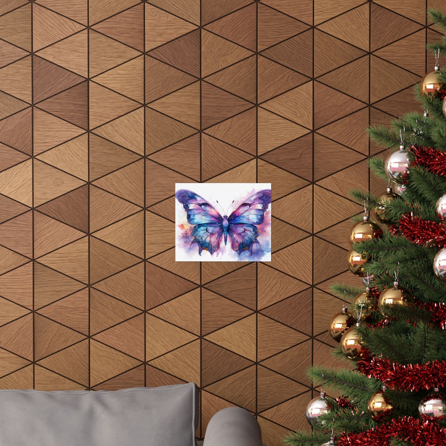 Blue & Purple Butterfly Alcohol Ink Wall Art | Butterfly wall art | Wall Art | Wall Print