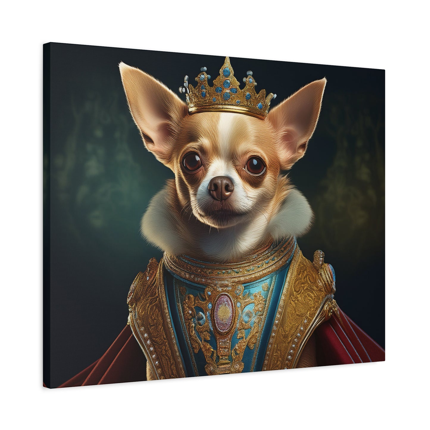 Chihuahua Renaissance Pet Portrait on Canvas | Wall art | Wall print | Dog art
