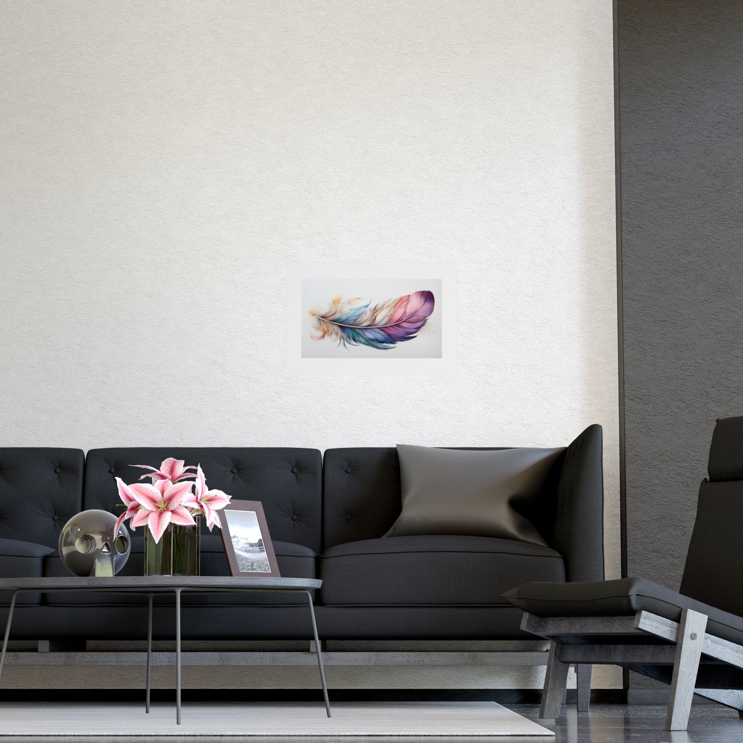 Rainbow Feather Watercolor Print - 1 | Vibrant Wall Art & Prints | Unique Home Decor | Wall Print | Wall Art
