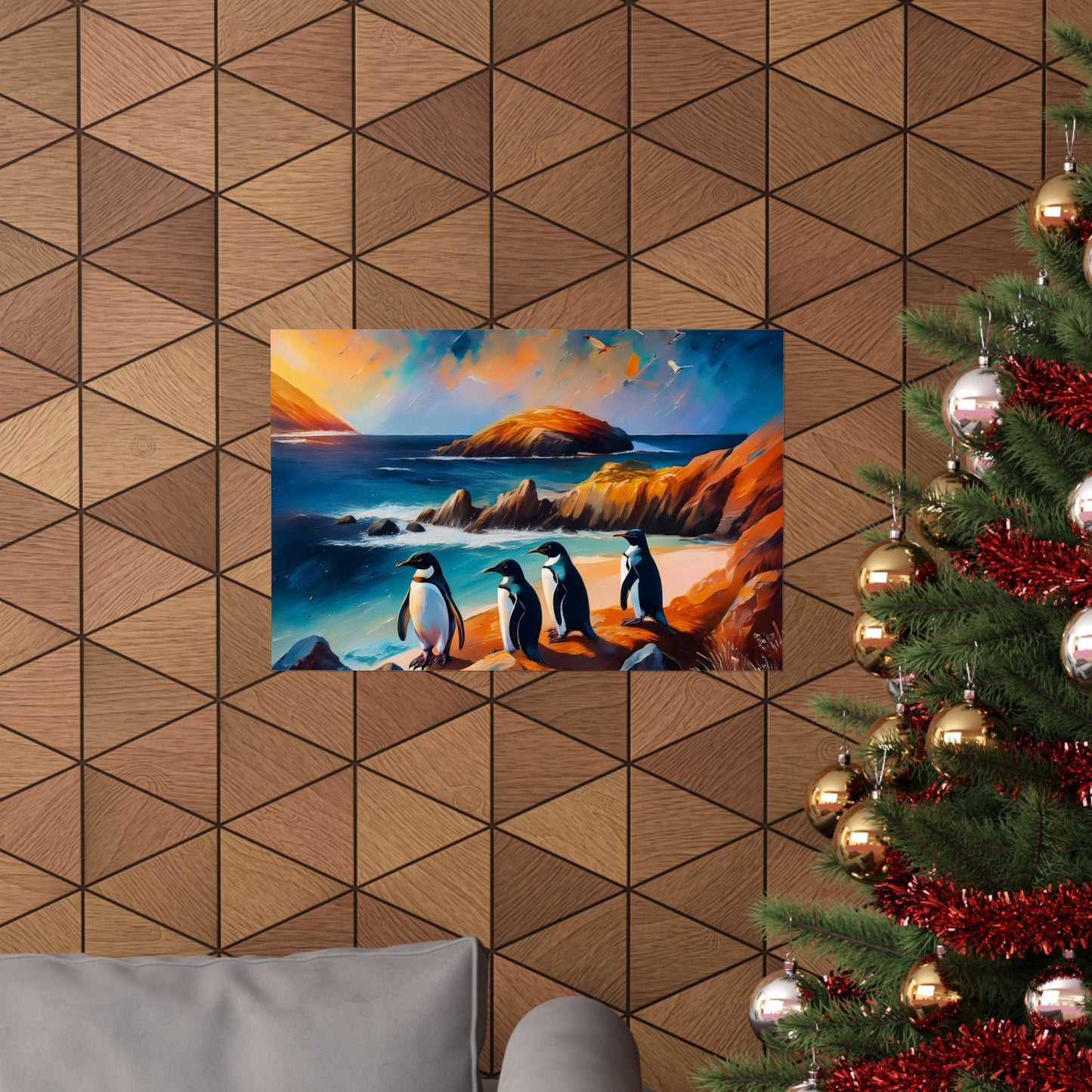 Phillip Island Little Penguins Australia Wall Art | Vibrant Wall Print | Unique Painting Print | Style 2 | Wall Art | Wall Print