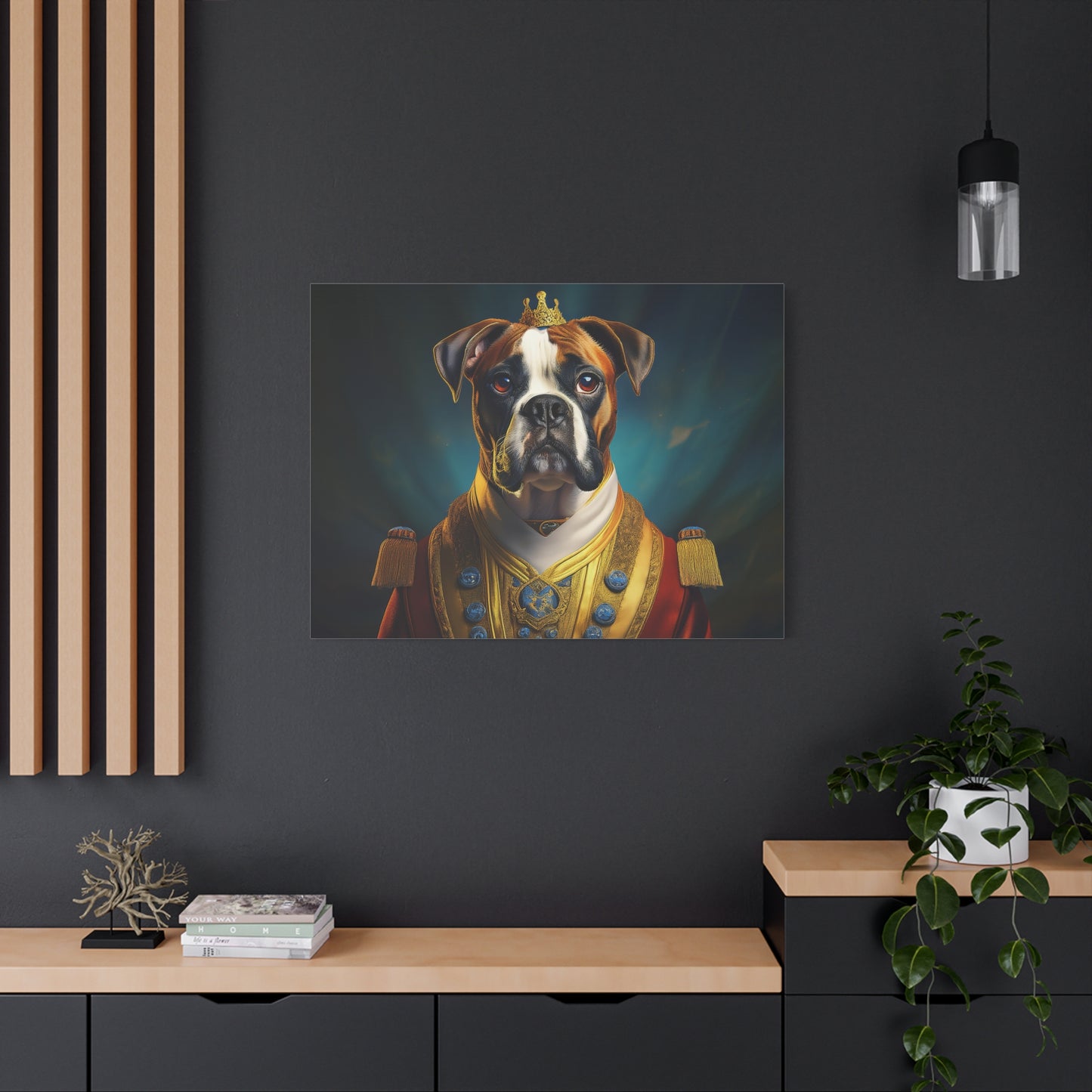 Boxer Renaissance Pet Portrait  on Canvas, wall art, wall print, dog portrait, dog art