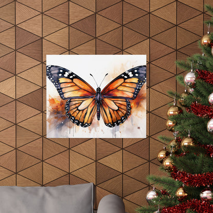 Orange Butterfly Alcohol Ink Wall Art | Butterfly wall art | Wall Art | Wall Print