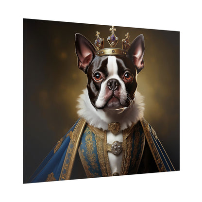 Boston Terrier Renaissance Dog Portrait Art Print, Wall Decor Gift, Animal Lover Home Decor, Dog Wall Art