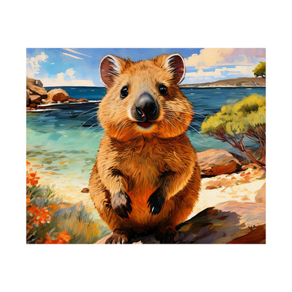 Quokkas at Rottnest Island Western Australia Print |  Unique Painting Print | Style 1 | Wall Art | Wall Print