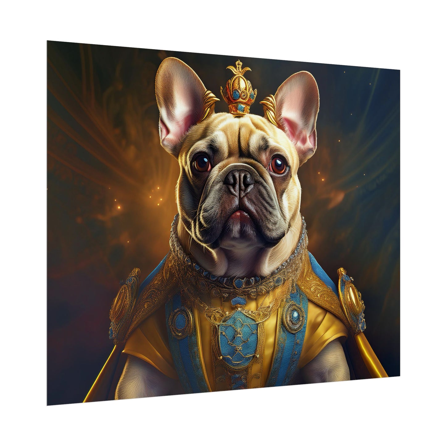 French Bulldog Renaissance Portrait Art Print, Wall Decor Gift, Animal Lover Home Decor, Dog Wall Art