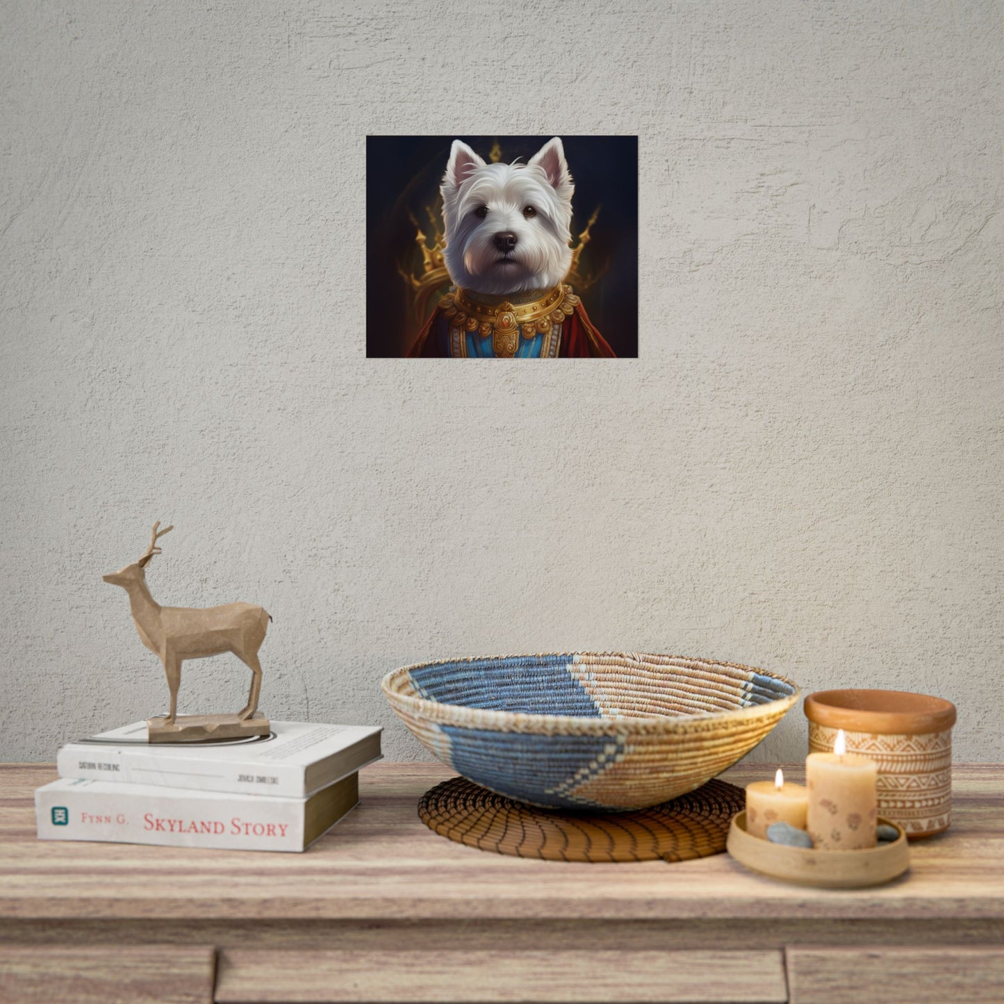 West Highland White Terrier Dog Renaissance Pet Portrait Print, West Highland White Terrier Art Print, Dog Wall Art, Wall Print, Wall Art
