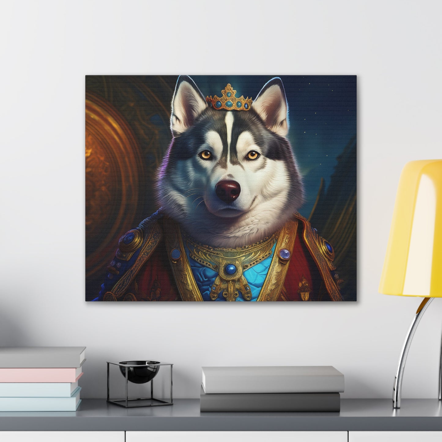 Siberian Husky Renaissance Pet Portrait on Canvas, wall art, wall print, dog portrait, dog art