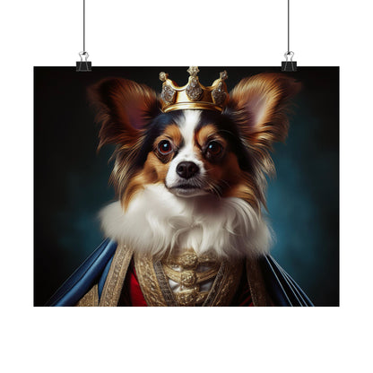 Papillon Renaissance Pet Portrait Print, Papillon Art Print, wall art, wall print