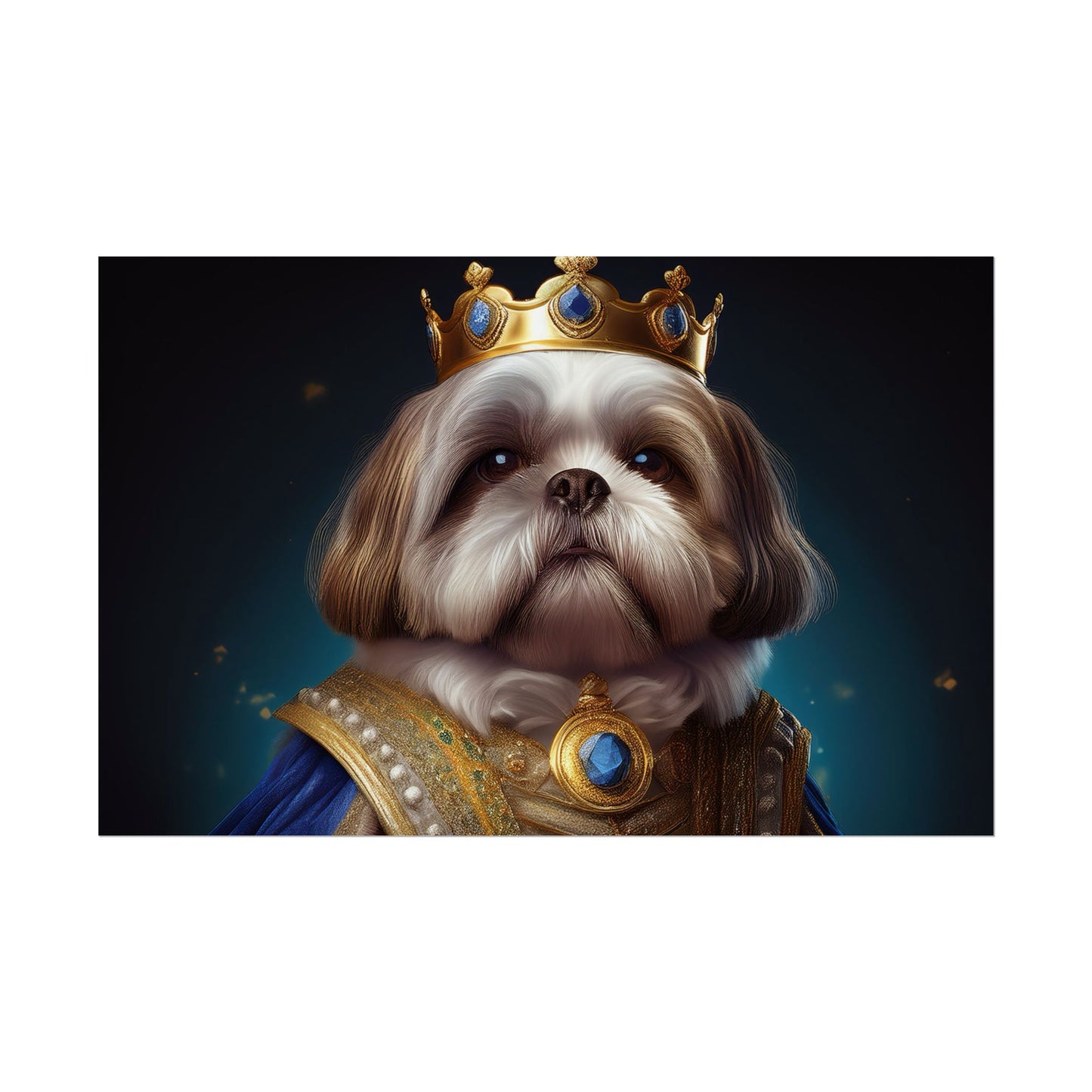Shih Tzu Renaissance Pet Portrait Print | Dog Lover Wall Art | Dog Memorial Gift | Wall Art | Wall Print