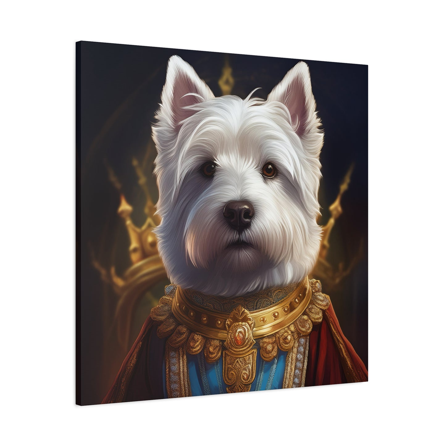 West Highland White Terrier Pet Portrait Renaissance - Canvas, wall art, wall print, dog portrait, dog art