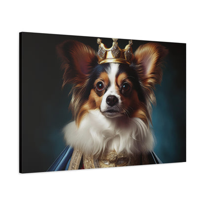 Papillon Pet Portrait Renaissance on Canvas, wall art, wall print, dog portrait, dog art