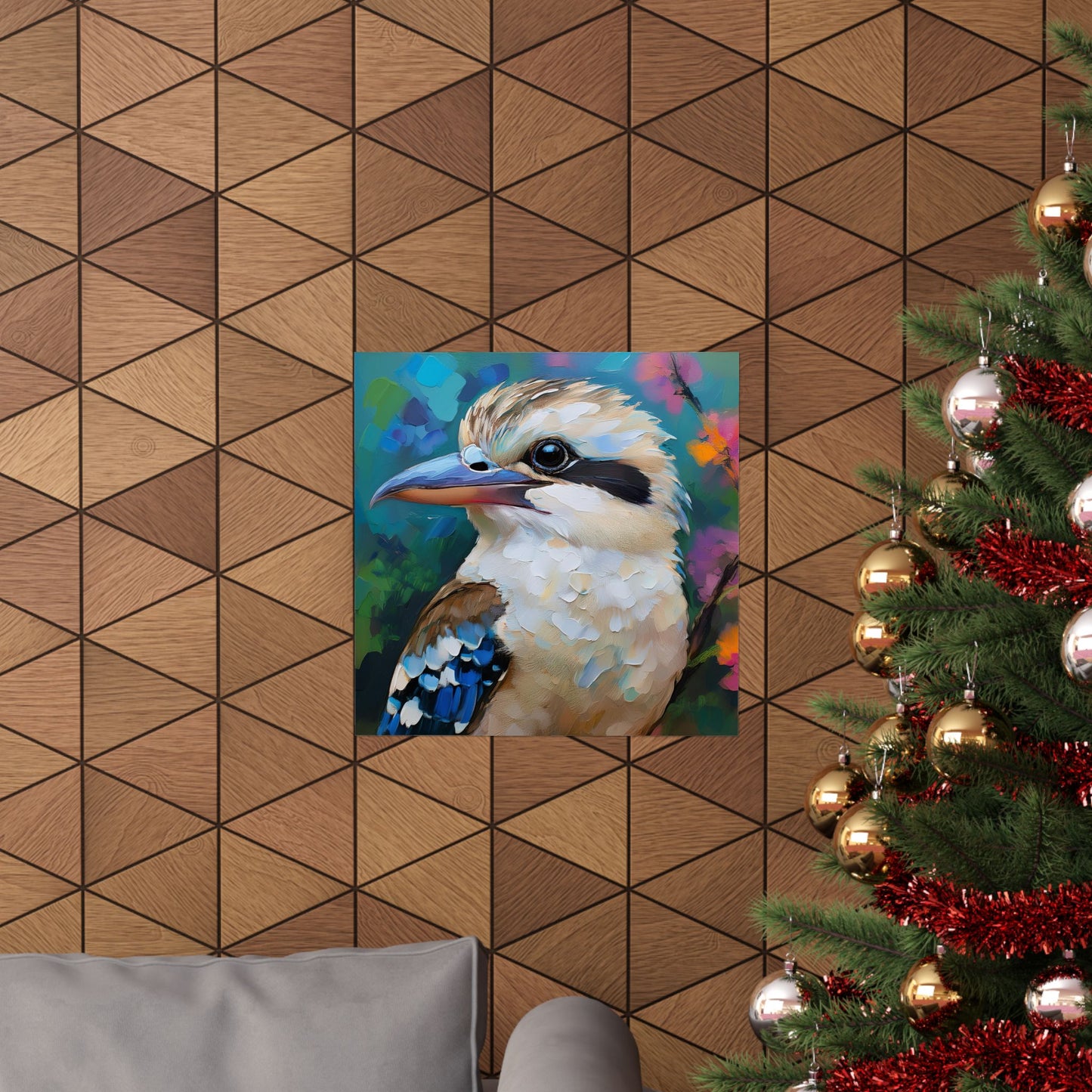Kookaburra Australian Bird Oil Painting Print | Wall Art | Wall Print | Bird Art