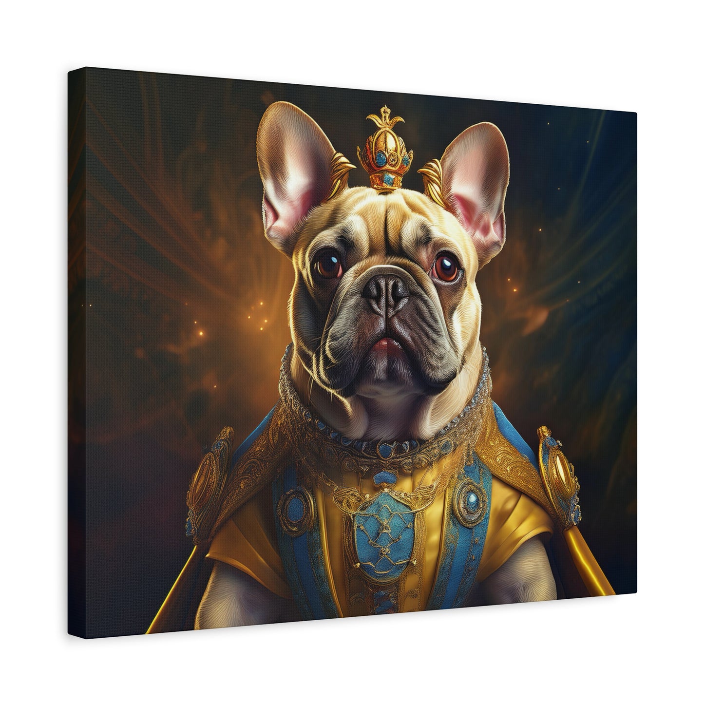 French Bulldog Renaissance Pet Portrait on Canvas | Wall Print | Wall Art | Dog Art