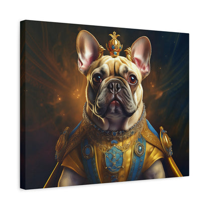 French Bulldog Renaissance Pet Portrait on Canvas | Wall Print | Wall Art | Dog Art