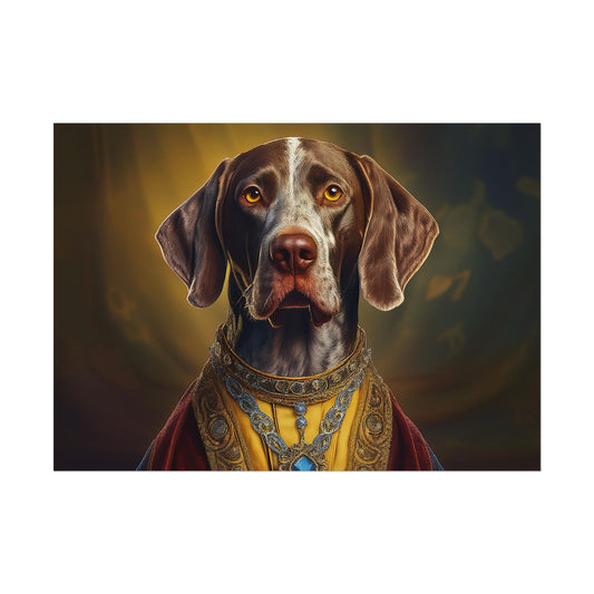 German Shorthaired Pointer Dog Renaissance Pet Portrait, Art Print, Animal Lover gift, Dog Wall Art, wall prints, wall art