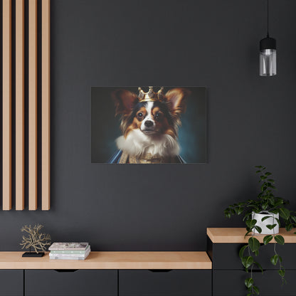 Papillon Pet Portrait Renaissance on Canvas, wall art, wall print, dog portrait, dog art