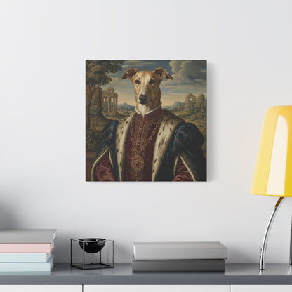 Azawakh Renaissance Portrait Canvas, Pet Lovers Decor, Animal Art Print, Dog Owner Gift, Custom Pet Artwork, Home Wall Art