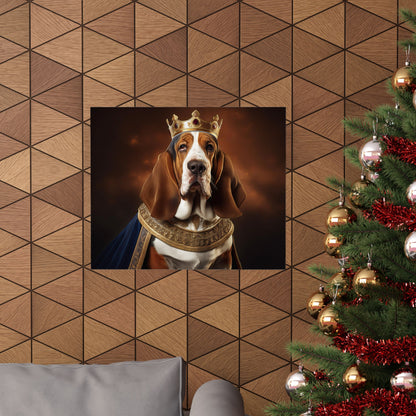 Bassett Hound Renaissance Dog Portrait Art Print, Wall Decor Gift, Animal Lover Home Decor, Dog Wall Art