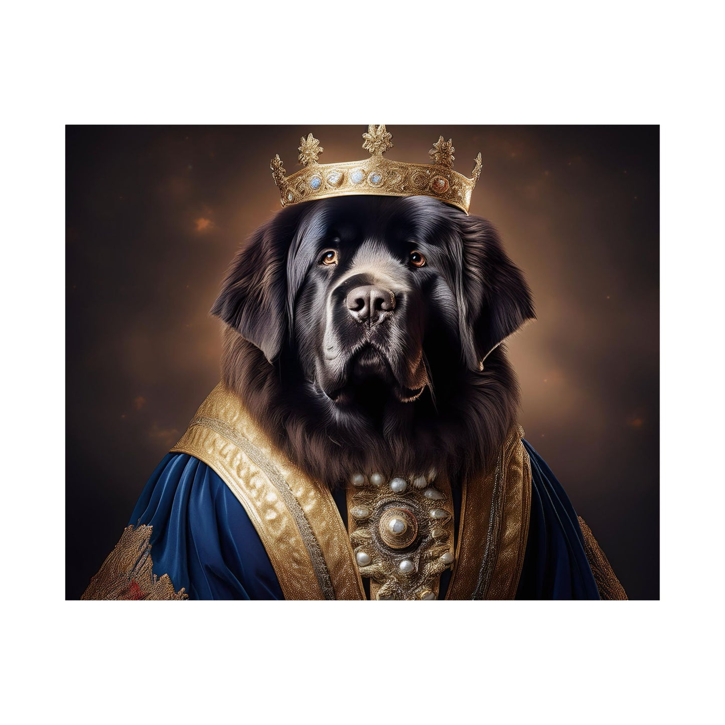 Newfoundland Renaissance Pet Portrait Print,  Art Print, Wall Decor Gift, Animal Lover Home Decor, Dog Wall Art, wall art, wall print