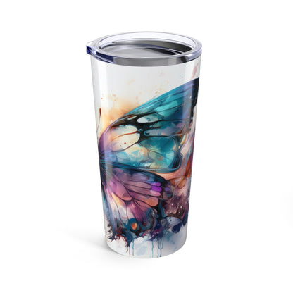 Butterfly Alcohol Ink Teal Purple Tumbler | Travel Mug
