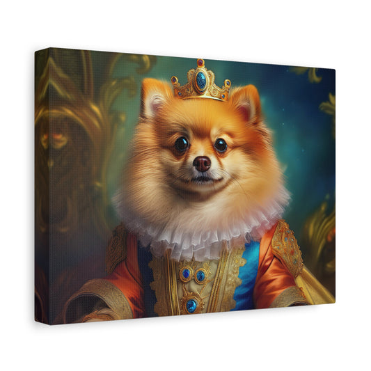 Pomeranian  Renaissance  Pet Portrait - Canvas - dog art, dog portait, wall art, wall print