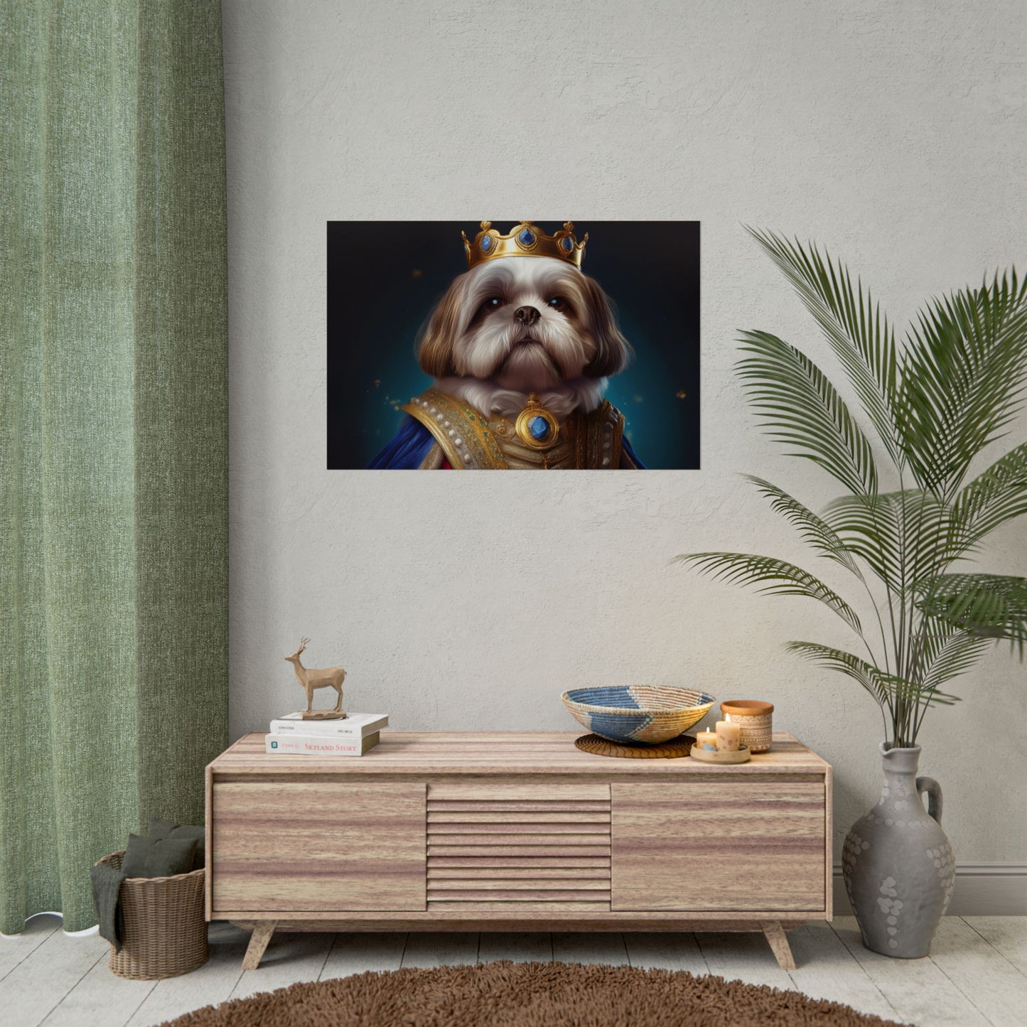 Shih Tzu Renaissance Pet Portrait Print | Dog Lover Wall Art | Dog Memorial Gift | Wall Art | Wall Print