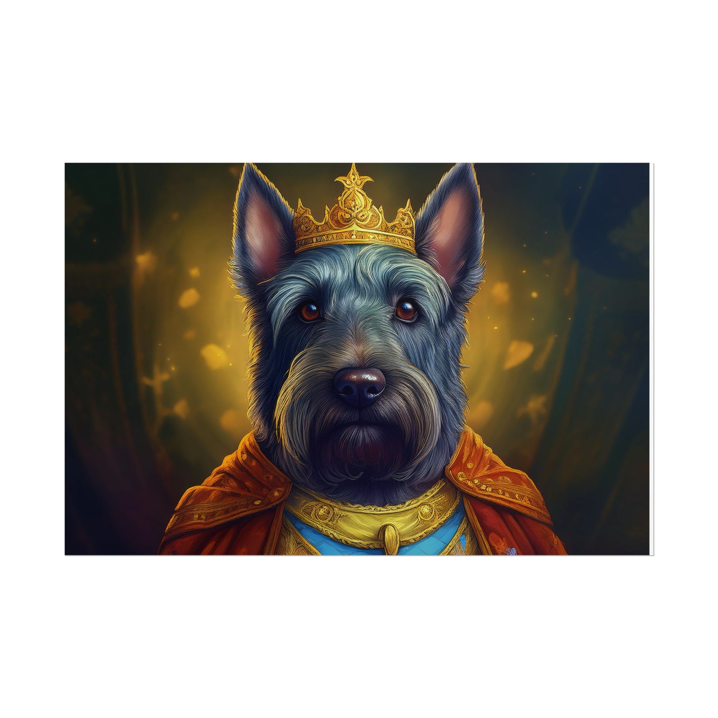 Scottish Terrier Renaissance Pet Portrait Print, Dog Lover Wall Art, Animal Artwork, wall prints, wall art, Dog Memorial Gift
