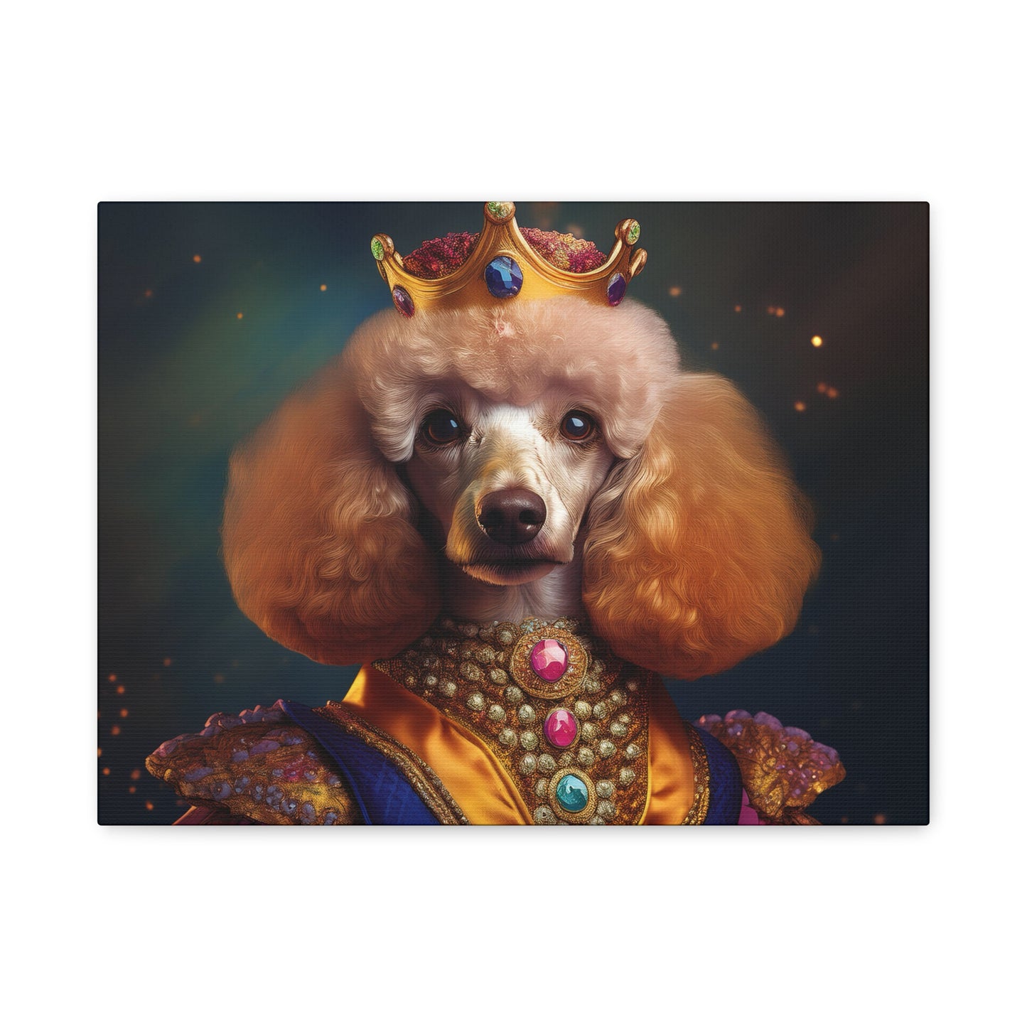 Poodle Pet Dog Renaissance Portrait on Canvas | Wall art | wall print