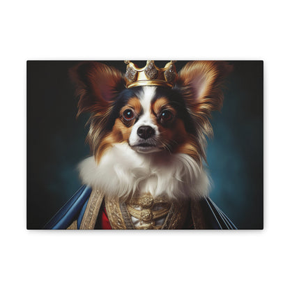 Papillon Pet Portrait Renaissance on Canvas, wall art, wall print, dog portrait, dog art