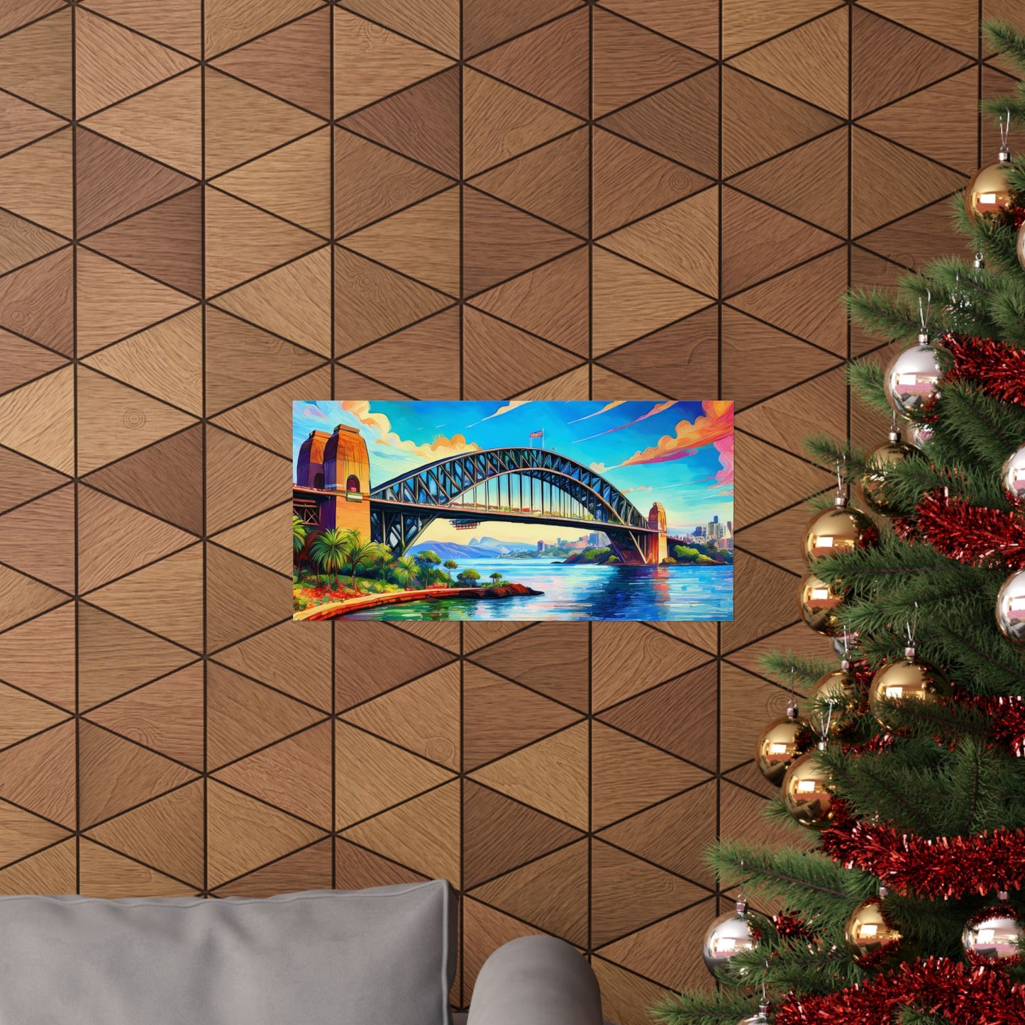 Sydney Harbour Bridge  Australia Painting Print | Wall Art | Wall Print