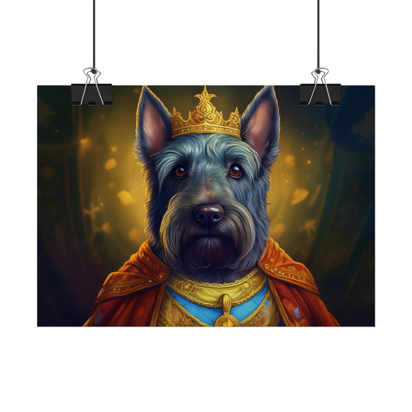 Scottish Terrier Renaissance Pet Portrait Print, Dog Lover Wall Art, Animal Artwork, wall prints, wall art, Dog Memorial Gift