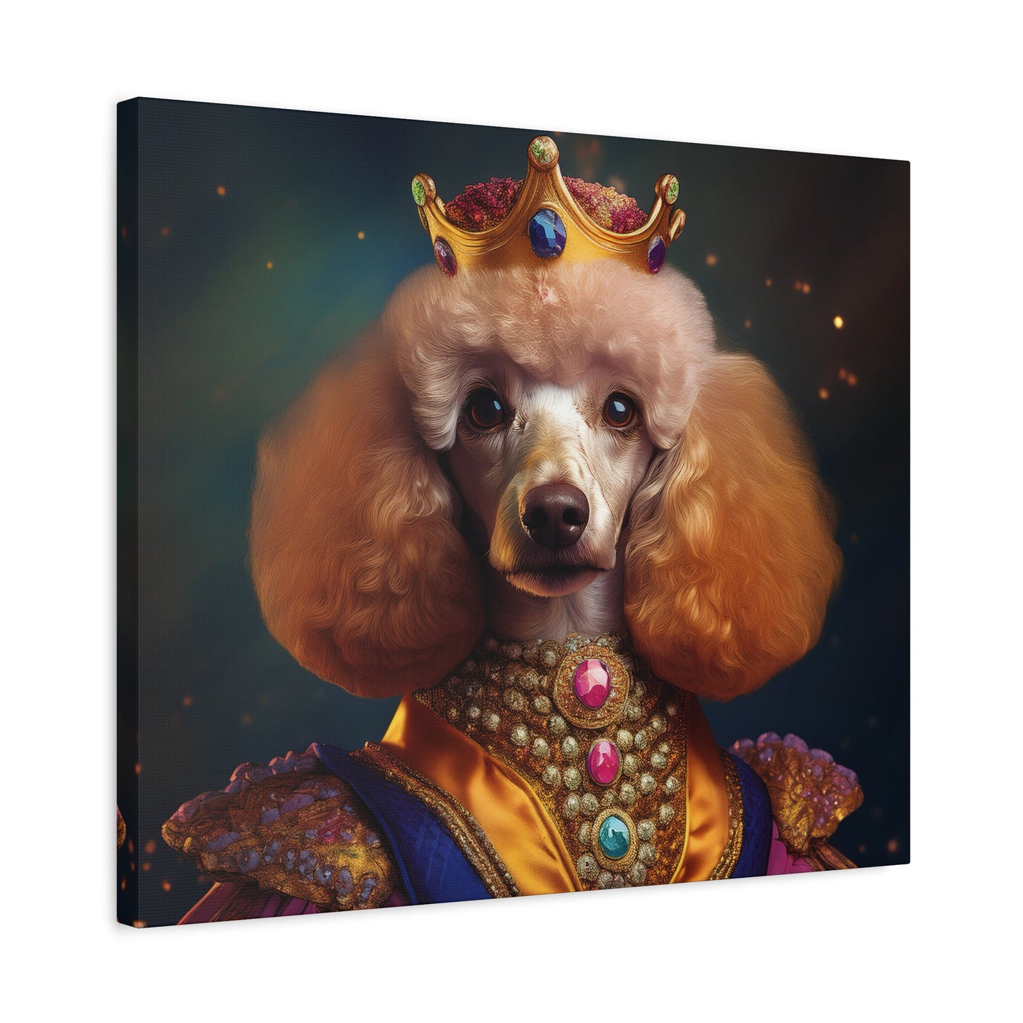 Poodle Pet Dog Renaissance Portrait on Canvas | Wall art | wall print